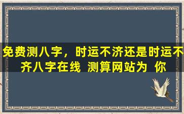 免费测八字，时运不济还是时运不齐八字在线  测算网站为  你解答
